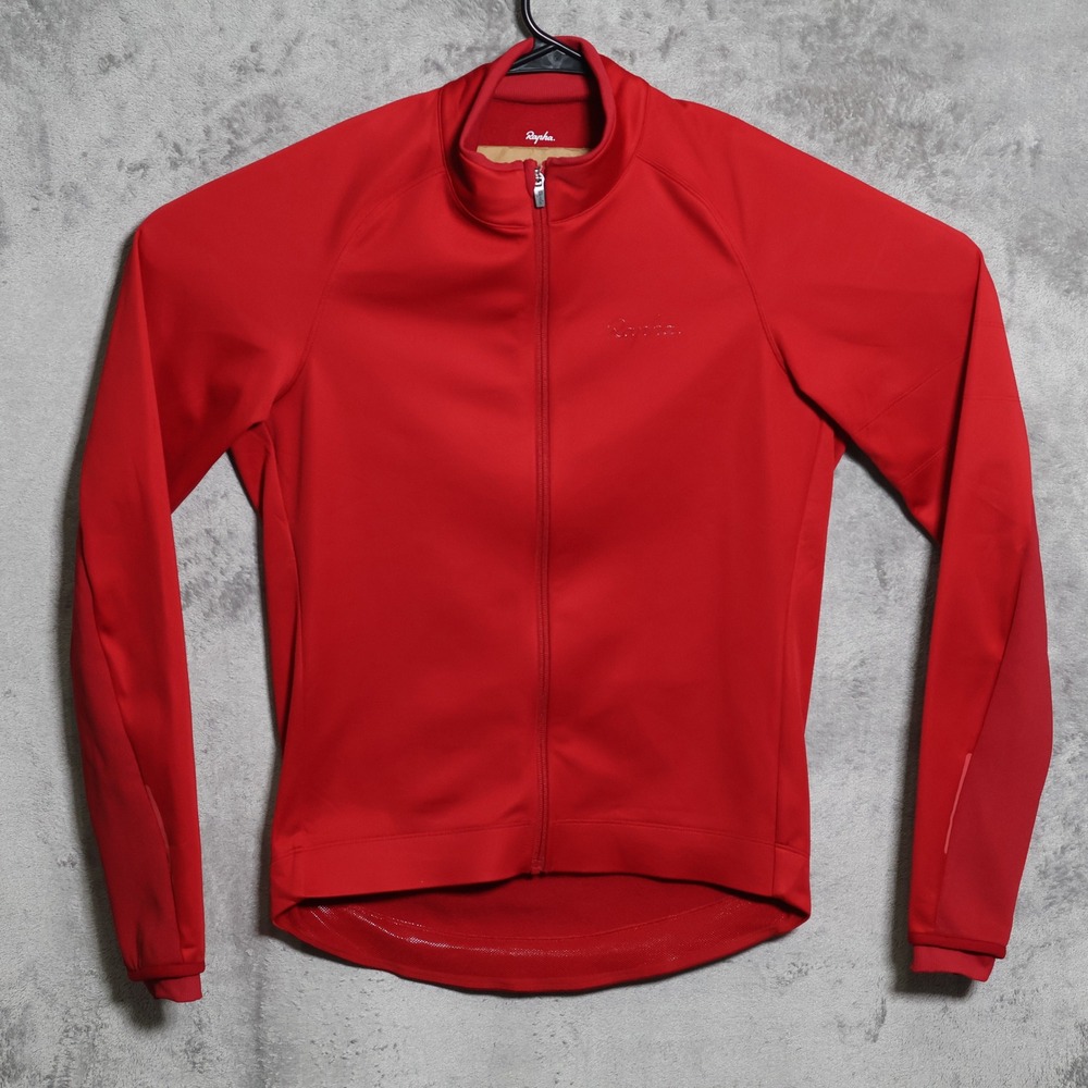 Rapha Jacket Mens Medium Red Core Winter Full Zip Cycling‎ Fleece Lined Athletic